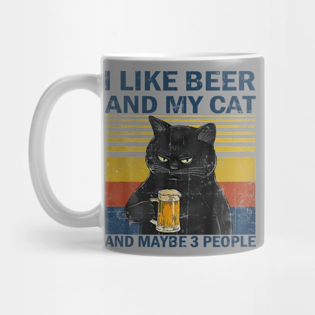 I like beer and my cat vintage by Veljam